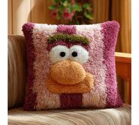 XvvwEndlessx Kit Crochet Debutant Complet Dessin Animé Tapis Point Noué À Faire Pour Décoration De Maison,Canapé,43 X 43Cm,Cadeau À Faire Soi-Même