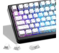 XVX - Lot de Touches Brillantes avec Technologie IMD, Touches personnalisées en Toile d'araignée 60 75 100%, Touches Blanches rétroéclairées, Profil OEM, Touches de Clavier imprimées latérales pour