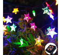 XVZ Guirlande Lumineuse Exterieur Solaire, 30 LED Étoile Guirlande lumineuse solaire 8 modes, Étanche Décoration extérieure pour Jardin, patio, fête, mariage (multicolore)