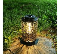 XVZ Lanterne solaire pour l'extérieur - Décoration de jardin résistante aux intempéries avec grande ampoule LED - Lanternes solaires en métal - Décoration de terrasse pour balcon, jardin, terrasse