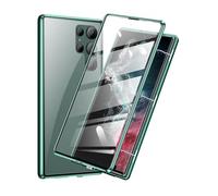 XWCYB Anti Peeping Coque pour Samsung Galaxy A55/A56 360 Degrés Protection Housse Privacy Verre Trempé Case Cover D'adsorption Magnétique Bumper Métal Frame Etui,Vert,for Samsung A56