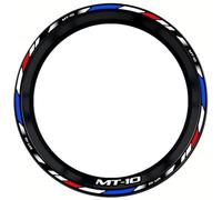 XWDPDNHHD Autocollants Jantes Autocollants De Jante De Moto 17 Pouces, Bandes Réfléchissantes pour Jantes, Autocollants pour Y&amaha MT10 MT-10 Mt10 MT 10(Couleur 1)