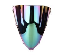 XWDPDNHHD Déflecteur De Vent Pare-Brise Double Bulle pour Moto pour K&awasaki pour Ninja ZX14R, ZX-14R, ZX-14, ZZR1400, ZZR 1400, Carénage Avant, Protection Pare-Brise Para-Brise(Iridium)