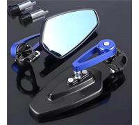 XWDPDNHHD Rétroviseur Latéral Moto pour Aprilia RSV4, RSV1000R, Caponord 1200, Dorsoduro 750, Montage en Bout De Guidon Collapsible Mirror(Bleu)