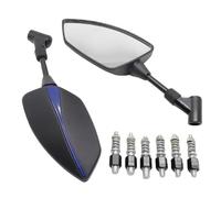 XWDPDNHHD Rétroviseurs Moto Réglables pour Suzuki Bandit GSF 400 600 650 650S 1200 1250 S 600S M8/M10 Collapsible Mirror(Bleu)