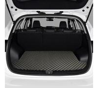 XWDPDNHHD Tapis De Coffre pour VW pour Golf 6 2009-2013, Protection De Coffre Arrière, Imperméable Et Entièrement Recouvert. Coussinets pour Bottes(Beige Noir)