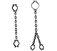 Xweptuy 2 PCS Chaînes Halloween Plastique Fausses Menottes avec des Casse-tête du Corps Chaîne de Manche de Manche réaliste avec des Menottes Jouets pour Accessoires Robe hanté