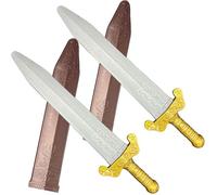 Xweptuy 2 pcs épée de Jouets avec Gaine Halloween 19 en Longue épée médiévale à l' et Coffre
