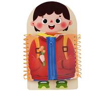 Xweptuy Apprenez Les Tableaux vestimentaires, la Pratique du Lien de Chaussures éducatives pour Les Enfants Apprenez à Bouton, boucl