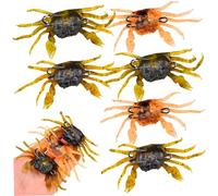 Xweptuy LURS d'eau SALATE, 6PCS Soft 3D Simulate Crab Bait Crab Lure avec Un Crochet Double, Un appât d'eau salée imperméable de 5, 1