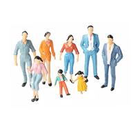 Xweptuy Mini Figurines de Personnes peintes 1:87, Pose Debout, échelle Ho pour modèle de Train, scènes Miniatures, Maison poupée, 24 pièces