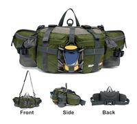 Xweptuy Sac à Taille de Sac Fanny, Pack de Taille avec Deux Bouteilles d'eau, randonnée Fanny, à Dos Lombaire pour Faire Courir