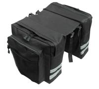 Xweptuy Sac de Selle de Vélo 30L Sac Support Vélo Capacité Étanche Double Côté Panier Arrière Multi-Poches Double Fermeture à Glissière pour Accessoires