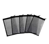 Xweptuy Sacs de Support de Filtre d'aquarium Fine Mesh avec Fermeture éclair pour Les Anneaux céramique en Carbone activés pêche 5 pcs