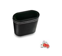 Xweptuy Tasse à dés, Tasse à dés en Cuir Silencieux Double Couche 2, 8x1, 4'', empilable Portable pour Les Jeux de fête Bar KTV Poker Liars #1