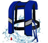 Xweptuy Vestes de Sauvetage Inflation Automatique 150N Gilet de Natation Boucle réglable en Nylon avec Bandes réfléchissantes et Tube supplémentaire