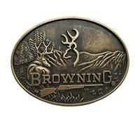 Xwest Browning Buckmark Belt Buckle Bronze Color Deer Country Hunting Fishing