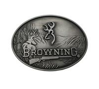 Xwest Browning Buckmark Belt Buckle Silver Deer Country Hunting Fishing Boucle de ceinture