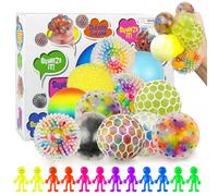 XWGKLN 24 PièCes Mini Boule Anti-Stress Jouets Adulte Enfant Boule Anti Stress Cadeaux Soulager L'AnxiéTé Boule Sensorielles Fidget Toys RéCompense Enfant Adulte Cadeaux Anniversaire