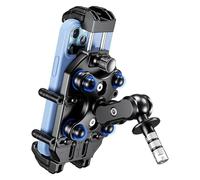 XWHYLL GPS pour téléphone Support Téléphone Fourche Moto avec Amortisseur Vibrations Verrouillage Sécurisé Haute Vitesse Portable Antivol pour Navigation pour Moto