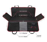 XWIXZ Housses de Siège d'auto, pour Suzuki S-Cross 1.4 Turbo 2016-2025 Waterproof Heavy Duty Scratchproof Pets Dog Seat Cover Voiture Accessoires