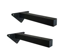 XWJOYW Support d'étagère Noir Invisible et Robuste, Fixation Murale en Fer Industriel, Supports d'étagère flottants, Supports d'étagères métalliques industriels, étagères décoratives, 2 pièces (ta