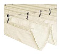 XWJOYW Voiles d'ombrage rétractables ondulées, auvent de pergola résistant aux UV, ombrage de Toit en PEHD, Voile d'ombrage extérieur, Pare-Soleil ondulé en Forme de U, pour Patio extérieur, Porch