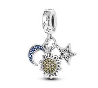 XWN Charme Perles en argent sterling 925 pour bracelet et collier Pandora Compatible avec bracelets européens pour femmes et filles