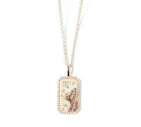 XWN Collier d'or avec signes du zodiaque, collier avec pendentif zodiacal, collier en acier inoxydable plaqué or avec signes du zodiaque, colliers avec pendentif pour femmes