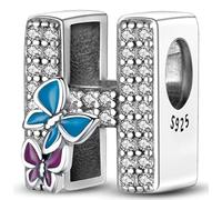 XWN Lettre Charme Perles de Alphabet A à Z en argent sterling 925 pour bracelet et collier Pandora Compatible avec bracelets européens pour femmes et filles