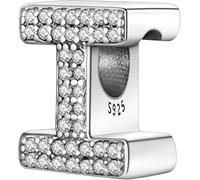 XWN Lettre Charme Perles de Alphabet A à Z en argent sterling 925 pour bracelet et collier Pandora Compatible avec bracelets européens pour femmes et filles