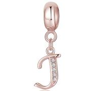 XWN Lettre Charme Perles de Alphabet A à Z en argent sterling 925 pour bracelet et collier Pandora Compatible avec bracelets européens pour femmes et filles