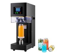 XWNGDAFEVF Commercial Automatic Can Sealing Machine Adjustable 4.5”-6.7” Height, Caliber 55mm/ 2.16 inch, Soda Can Sealer for Aluminum and Plastic Cans, Black