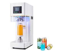 XWNGDAFEVF Commercial Automatic Can Sealing Machine Adjustable 4.5”-6.7” Height, Caliber 55mm/ 2.16 inch, Soda Can Sealer for Aluminum and Plastic Cans, White