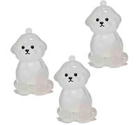 XWNGDAFEVF Small Pet Fur Keepsake Keychain Capsule Pendant Dog and Cat Hair Storage Container Key Chain Gifts for Loss of Dog(3Pcs, Bichon Frise)