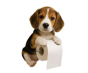 XWNGDAFEVF Wall-Mounted Toilet Paper Holder 3D Printed Resin Dog Cat Sculpture Funny Tissue Roll Dispenser Bathroom Decor, Beagle