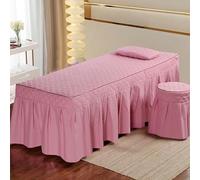 XWNXQ Housse de Table de Massage avec Ouverture pour Le Visage, Drap de Massage Lavable, avec Jupe, taie d'oreiller Non Incluse, pour Utilisation sur Une Table de Massage