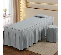 XWNXQ Housse de Table de Massage avec Ouverture pour Le Visage, Drap de Massage Lavable, avec Jupe, taie d'oreiller Non Incluse, pour Utilisation sur Une Table de Massage