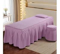 XWNXQ Housse de Table de Massage avec Ouverture pour Le Visage, Drap de Massage Lavable, avec Jupe, taie d'oreiller Non Incluse, pour Utilisation sur Une Table de Massage