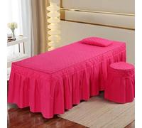 XWNXQ Housse de Table de Massage avec Ouverture pour Le Visage, Drap de Massage Lavable, avec Jupe, taie d'oreiller Non Incluse, pour Utilisation sur Une Table de Massage