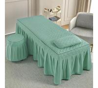 XWNXQ Housse de Table de Massage avec Ouverture pour Le Visage, Drap de Massage Lavable, avec Jupe, taie d'oreiller Non Incluse, pour Utilisation sur Une Table de Massage