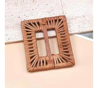 XWNXQ Lot de 10 Boucles de Ceinture en Bois tressé à la Main, diamètre intérieur 48-52 mm, Marron, nœud d'angle en rotin, pour Manteau, Coupe-Vent, Robe, Sac, Accessoires décoratifs DIY