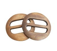 XWNXQ Lot de 10 Boucles de Ceinture Rondes en Bois Naturel, diamètre intérieur 5,6 cm, nœud d'angle, pour Manteau, Coupe-Vent, écharpe, Sac à Dos, Ceinture, Attache décorative