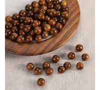 XWNXQ Lot de 100 Perles en Bois Naturel de 8 à 10 mm, Perles d'espacement Vintage en Bois pour Bracelets, Colliers, Loisirs créatifs et Fabrication de Bijoux