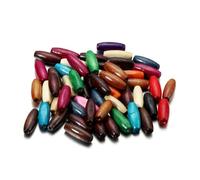 XWNXQ Lot de 100 Perles ovales colorées en Bois d'érable de 22 mm, pour Loisirs créatifs, décoration de Sacs