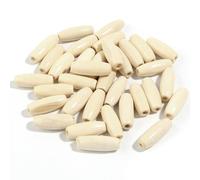 XWNXQ Lot de 100 Perles ovales en Bois d'érable colorées de 15/22 mm pour Bracelets, vêtements, Sacs et Accessoires artisanaux