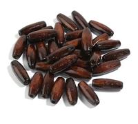 XWNXQ Lot de 100 Perles ovales en Bois d'érable colorées de 15/22 mm pour Bracelets, vêtements, Sacs et Accessoires artisanaux