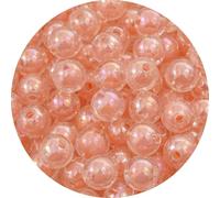 XWNXQ Lot de 150 Perles acryliques Transparentes de 8 à 14 mm, Perles intercalaires Rondes colorées en Acrylique, pour enfilage, Fabrication de Bracelets, Boucles d'oreilles, Bijoux Faits Main