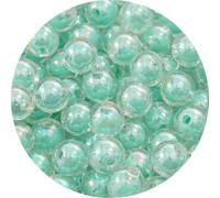 XWNXQ Lot de 150 Perles acryliques Transparentes de 8 à 14 mm, Perles intercalaires Rondes colorées en Acrylique, pour enfilage, Fabrication de Bracelets, Boucles d'oreilles, Bijoux Faits Main