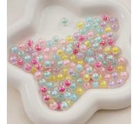 XWNXQ Lot de 200 Perles acryliques Transparentes givrées colorées de 8 à 14 mm, Rondes en Acrylique, pour la Fabrication de Bracelets, Colliers, Porte-clés et Bijoux Faits Main